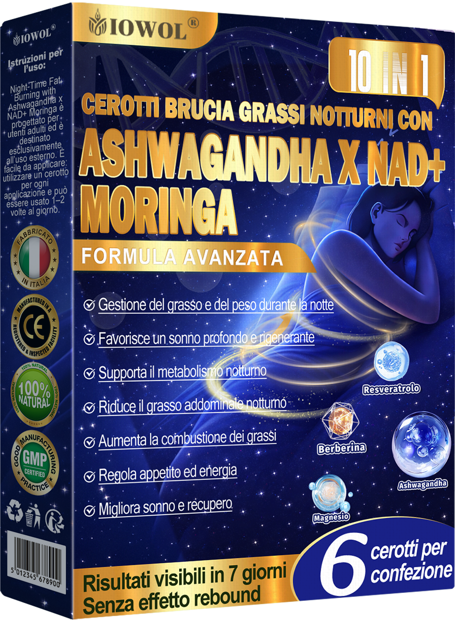 IOWOL® Cerotti brucia grassi notturni! Nessuna pillola, nessuno spreco, nessuno sforzo e risultati garantiti al 100%.
