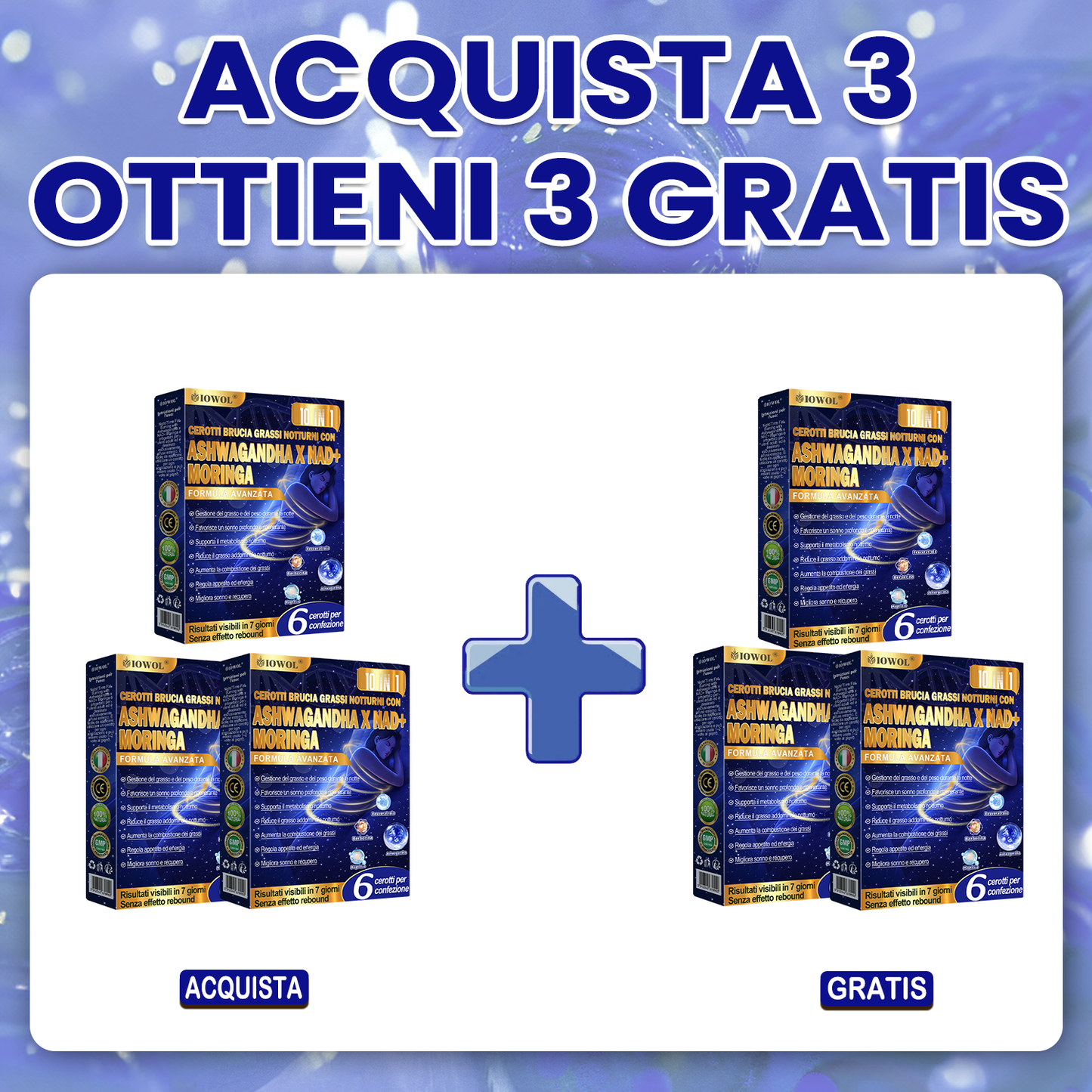 IOWOL® Cerotti brucia grassi notturni! Nessuna pillola, nessuno spreco, nessuno sforzo e risultati garantiti al 100%.