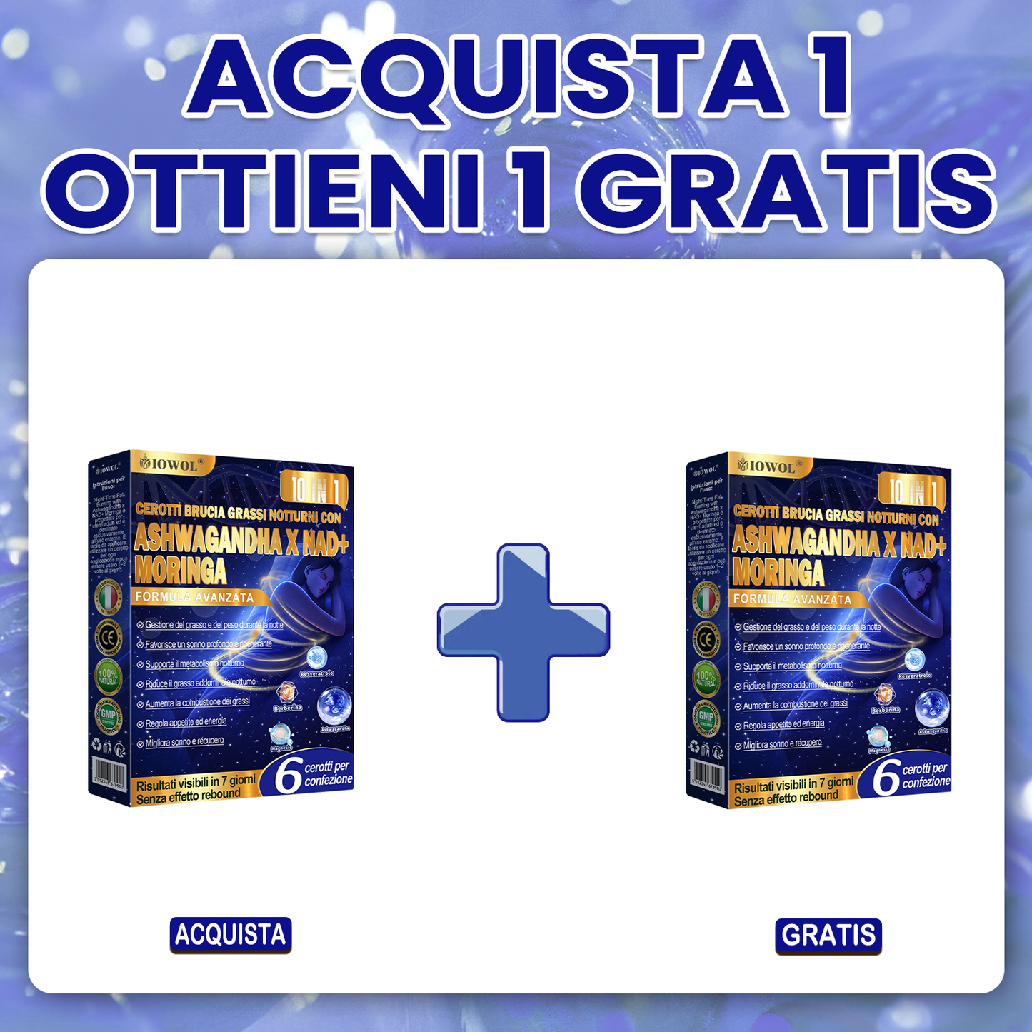 IOWOL® Cerotti brucia grassi notturni! Nessuna pillola, nessuno spreco, nessuno sforzo e risultati garantiti al 100%.