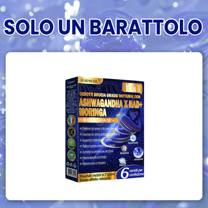 IOWOL® Cerotti brucia grassi notturni! Nessuna pillola, nessuno spreco, nessuno sforzo e risultati garantiti al 100%.